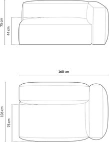 Modulo divano verde (angolo destro) Martina - Micadoni Home