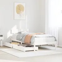 Letto senza Materasso Bianco 90x200 cm Legno Massello di Pino 3301509