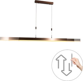 Lampada a sospensione regolabile bronzo scuro con LED dimmerabile - Lamba