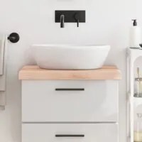 Piano Bagno 60x60x6 cm in Legno Massello Non Trattato 3156016