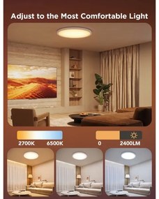 Govee - LED RGBICWW dimmerabile plafoniera LED/29W/230V Ø 30cm finitura opaca Wi-Fi