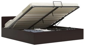 Giroletto Con Contenitore Idraulico Grigio Similpelle 160x200cm /