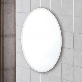 Specchio bagno ovale 45x65 cm reversibile con bisellatura 2,5 cm