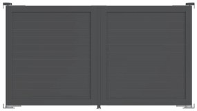 Cancello automatico battente ALBA Maia120 Close in alluminio, apertura centrale, L 350 x H 190 cm, di colore grigio antracite