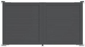 Cancello automatico battente Maia120 ALBA Close in alluminio grigio antracite, apertura centrale, L 350 x H 160 cm