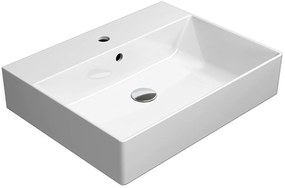 GSI Kube X lavabo 60x47 cm rettangolare a parete-da appoggio bianco 9431111