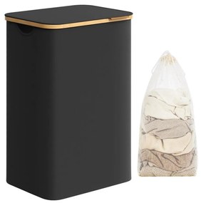 Cesto portabiancheria TATE nero