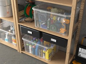 Set 5 Contenitori Rettangolari 55x39x28 cm in Plastica Keter T Box L Trasparente...
