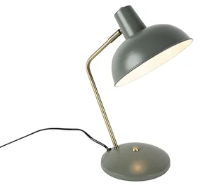 Lampada da tavolo retrò verde con bronzo - Milou