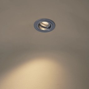 Faretto da incasso moderno color canna di fucile regolabile IP44 - Chuck