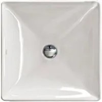 Lavabo d'appoggio in ceramica bianca. Althea modello Neo. Misure cm 40x40