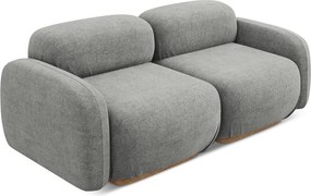 Divano componibile grigio con rivestimento in bouclé 190 cm Ailani – Makamii