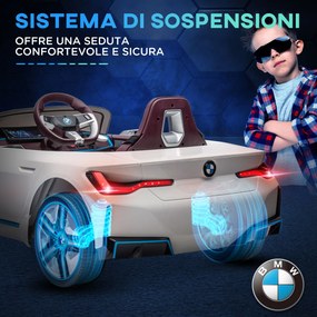 Macchina Elettrica per Bambini 12V con Licenza BMW I4 Bianca...