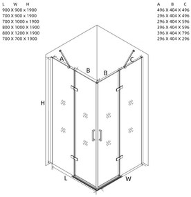 Box Doccia 80X80 In Cristallo 6 Mm Senza Telaio | Lion