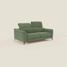 Arcos Divano 3 posti - piedini alti e poggiatesta reclinabili in microfibra impermeabile T11 verde