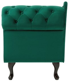 Chaise longue destra in velluto verde NIMES Beliani