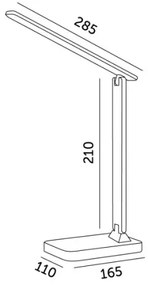 LED RGBW Lampada da tavolo dimmerabile NOBLITE LED/7W/5V 3000/4000/6500K bianco