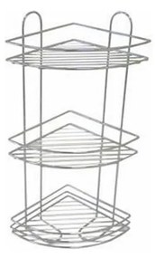 Mensola da doccia a 3 ripiani 31x58 cm cromo lucido