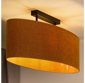 Duolla - Lampadario a plafone OVAL 2xE27/15W/230V marrone