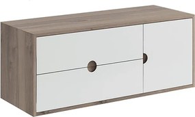 Mobile da bagno sospeso sotto lavabo L 120 x H 48 x P 22 cm bianco, 2 cassetti 1 anta VISOBATH Kompas