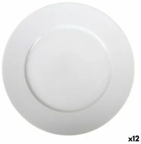 Piatto da pranzo La Mediterránea Saler Porcellana Bianco (12 Unità) (Ø 25 cm)
