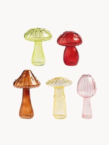 Set di 5 vasi in vetro Mushroom