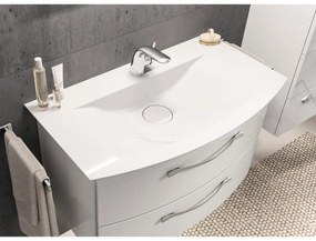 Lavabo d'appoggio rettangolare L 109 x H 5 x P 50.5 cm in resina bianco