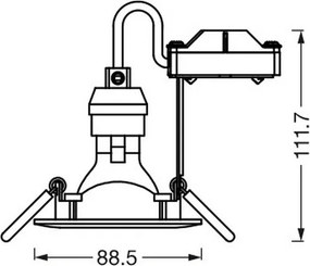 Osram - SPOT LED da incasso 1xGU10/4,3W/230V 2700K CRI 90 bianco
