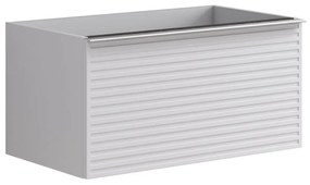 Mobile da bagno sotto lavabo Pixel stripes bianco laccato opaco L 80 x H 40 x P 45.5 cm 1 cassetto, lavabo non incluso