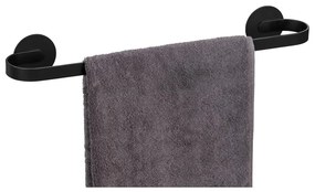 Porta asciugamani in metallo autoportante nero opaco Bivio - Wenko