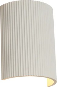 Lampada da parete scandinava beige ovale - Plaster