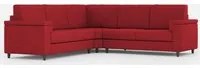 Divano Angolare 5 Posti 246x246x85 cm Marrak in Tessuto Rosso