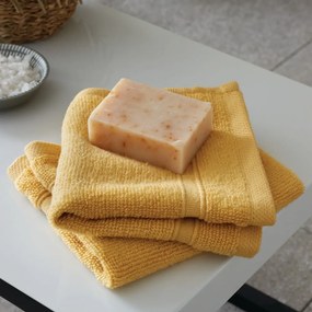 Set di asciugamani tipo terry gialli in cotone 2 pz 30x30 cm Zero Twist – Catherine Lansfield