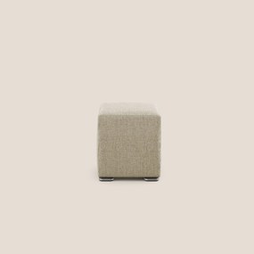 Cube pouf in tessuto morbido impermeabile T03 beige X