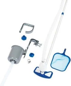 Kit Pulizia Piscina Deluxe 58237 Bestway Scopa+retino+tubo+manico+adattatori+skimmer
