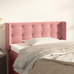Testiera Ad Orecchio Nera 93x16x78/88 Cm İn Velluto /