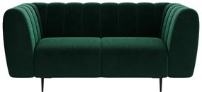 Divano in velluto verde scuro, 170 cm Shel - Ghado