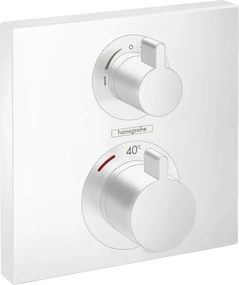 Miscelatore Termostatico doccia a muro 2 Utenze Senza Corpo incasso Bianco Opaco Hansgrohe Ecostat Square 15714700