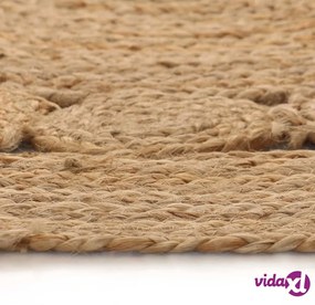 vidaXL Tappeto in Iuta con Design Intrecciato 210 cm Rotondo