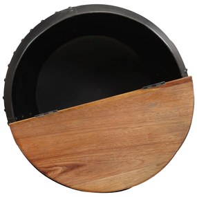 Tavolino da caffè 53x43 cm in legno massello di recupero