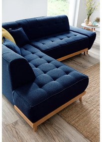 Divano letto angolare blu navy L, angolo sinistro Dazzling Daisy - Miuform