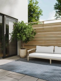benuta Basic Tappeto per interno ed esterno Lou Azzuro 120x170 cm - Tappeto outdoor per balcone, terrazzo e giardino