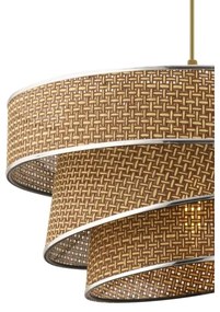 Lampadario a sospensione con cavo COUPER 1xE27/60W/230V marrone/cromo lucido