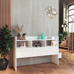 Credenza bianca lucido 105x30x70 cm in truciolato