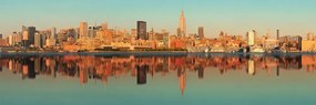 Stampa su tela – Incantevole New York riflesso nell'acqua