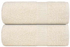 Asciugamani Ospiti 2 Pz Crema 30x50 Cm 360 G/m² 100% Cotone /