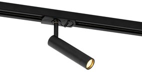 Faretto moderno nero per sistema a binario monofase - Iconic Ivy