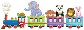 Stampa su tela – Trenino con animali