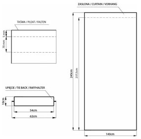 Tenda termoisolante/parzialmente oscurante blu scuro 140x270 cm Kierra – Restilo