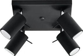 Plafoniera da Soffitto 4xGU10 RING 4 Orientabile in Acciaio